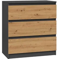 Topeshop M3 Antracyt/Artisan chest of drawers Antr/Art  5904507201449 Koytohzpm0148