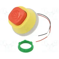 Switch emergency stop 22Mm Stabl.pos 2 red Led 230V Ip66  Zb5As84W2M