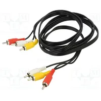 Cable Rca plug x3,both sides 1.8M Plating nickel plated Pvc  Cv033-1.8