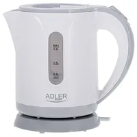 Adler Kettle Ad 1371G Electric 850 W 0.8 L Stainless steel/Polypropylene 360 rotational base White/Grey  5903887809184