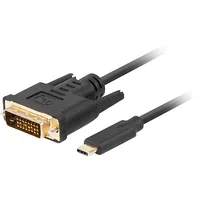 Lanberg Ca-Cmdv-10Cu-0005-Bk video cable adapter 0.5 m Usb Type-C Dvi-D Black  5901969436839 Kbalaeusb0114