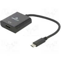 Adapter Hdmi 2.0,Usb 3.1 socket,USB C plug 0.15M black  A-Cm-Hdmif-04