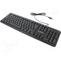 Keyboard black Usb A Es layout,wired 1.5M  Kb-U-103-Es