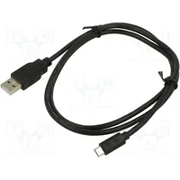 Cable Usb 2.0 A plug,USB B micro plug 1M black Core Cu  Art-Al-Oem-106 Kabusb Micro Al-Oem-106