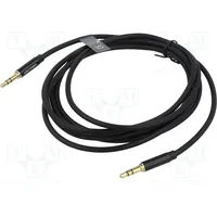 Cable Jack 3.5Mm 3Pin plug,both sides 0.5M black  Baxbd