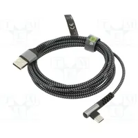 Cable Usb 2.0 A plug,USB C angled plug 2M 480Mbps  Goobay-64657 64657