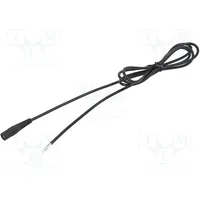 Cable 1X0.75Mm2 wires,DC 5,5/2,5 socket straight black 2M  S25-Tt-C075-200Bk