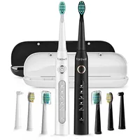 Fairywill Sonic toothbrushes with head set and case Fw-507 Black white  blackwhite 6973734202665 031183