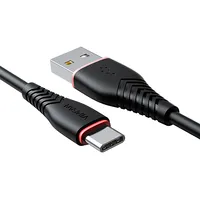Usb to Usb-C cable Vipfan Anti-Break X01, 3A, 1M Black X01Tc-Black  6971952430044 036833
