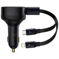 Car Charger Baseus Enjoyment with cable Usb-C  Lightning 3A, 30W Black 035200813167