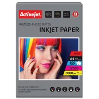 Activejet Ap4-125M100 matte photo paper for ink printers A4 100 pcs  5901443015666 Expacjpap0023