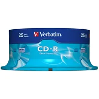 Matricas Cd-R Verbatim 700Mb 1X-52X Extra Protection, 25 Pack Spindle  43432V 023942434320