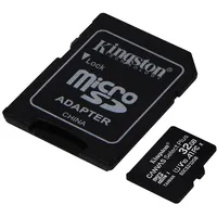Kingston Canvas Select Plus Uhs-I 32 Gb, microSDHC, Flash memory class 10, Sd Adapter Sdcs2/32Gb  740617298680 Pamkinsdg0219