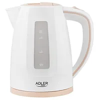 Adler Kettle Ad 1264 Standard, 2200 W, 1.7 L, Plastic, White, 360 rotational base  5902934830928
