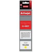 Activejet Ac-G490Y Ink cartridge Replacement for Canon Gi-490Y Supreme 70 ml 7000 pages, yellow  5901443110729 Expacjaca0176