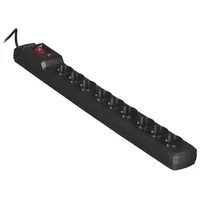 Activejet Acj Combo 9Gn 5M black power strip with cord  5901443115649 Lipacjlis0031