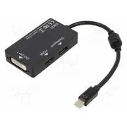 Adapter Displayport 1.1A,High Speed,Single link 0.16M black  Delock-62623 62623