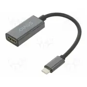 Adapter Hdmi socket,USB C plug 4K,Uhd 2160P 0.15M black  Savak-79 Ak-79