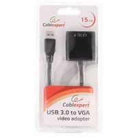Adapter Usb 3.0 D-Sub 15Pin Hd socket,USB A plug 0.15M black  Ab-U3M-Vgaf-01