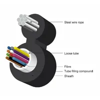 Ārdarbu 12 optisko šķiedru kabelis ar trosi/ Figure 8/ Sm  F8-Utj-12F-E2995 3100000014292