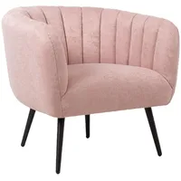 Atpūtas krēsls Tucker 78X71Xh69Cm, rozā auduma, melna metāla kājas  20159 4741243201590