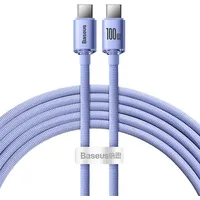 Baseus Crystal Shine Series cable Usb for fast charging and data transfer Type C - 100W 2M purple Cajy000705  6932172602918