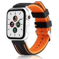 Beline pasek Apple Watch Solid Silicone 42 44 45 49Mm pomarańczowo-czarny orange black  5904422914332