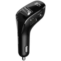 Bluetooth audio transmiteris ar Aux spraudni 2 x Usb Automašīnas lādētājs 15W 2A melns  Ccf40-01