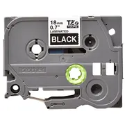 Tape Brother 18Mm White On Black  Tze345 4977766685795