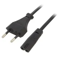 Cable 2X0.5Mm2 Cee 7/16 C plug,IEC C7 female Pvc 1.8M 2.5A  Pc-184/2