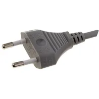 Cable 2X0.5Mm2 Cee 7/16 C plug,wires Pvc 1.8M grey 2.5A  S1-2/05/1.8Gy