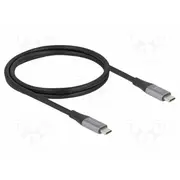 Cable bidirectional Usb C plug,both sides gold-plated 1M  Delock-81191 81191