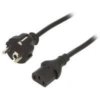 Cable Cee 7/7 E/F plug,IEC C13 female 1.8M black 16A 250V  Qoltec-50365 50365