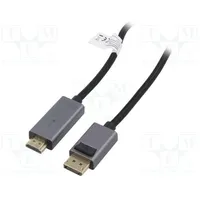 Cable Displayport 1.2,Hdmi 2.0 plug,HDMI plug 3M  Db-340202-030-S