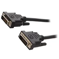 Cable dual link Dvi-D 241 plug,both sides 1M black  Ak-320108-010-S