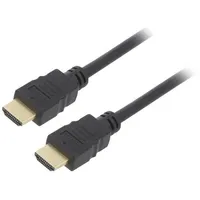 Cable Hdcp 2.2,Hdmi 2.0 Hdmi plug,both sides Pvc 1.5M black  Goobay-61158 61158