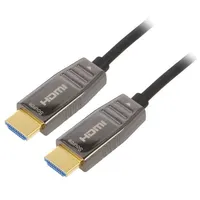 Cable Hdcp 2.2,Hdmi 2.1,Optical Hdmi plug,both sides 20M  Ak-330126-200-S