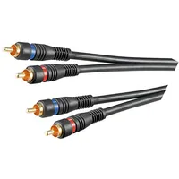 Cable Rca plug x2,both sides 3M Plating gold-plated black  C-2Rca2Rca-Bk030 50119