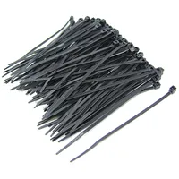 Cable tie L 100Mm W 2.5Mm polyamide 78.5N black Ømax 25Mm  Cv-100B Cv-100Bk