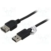 Cable Usb 2.0 A socket,USB plug 1.8M black Core Cu  Goobay-93599 93599