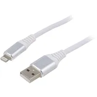 Cable Usb 2.0 Apple Lightning plug,USB A plug gold-plated 2M  Cc-Usb2B-Amlm-2Bw2 Cc-Usb2B-Amlm-2M-Bw2