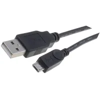 Cable Usb 2.0 A plug,USB B micro plug 1M black  Tcab-143 46800
