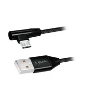 Cable Usb 2.0 A plug,USB B micro plug Angle 1M black  Cu0142