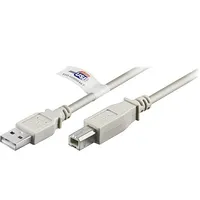Cable Usb 2.0 A plug,USB B plug 3M grey Core Cu 480Mbps  Usb-Ab-Ul/3 50832