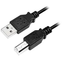 Cable Usb 2.0 A plug,USB B plug nickel plated 5M black  Cu0009B