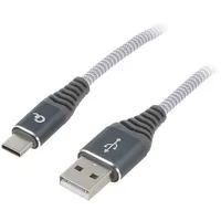 Cable Usb 2.0 A plug,USB C plug gold-plated 1M grey  Cc-Usb2B-Amcm-1Wb2 Cc-Usb2B-Amcm-1M-Wb2
