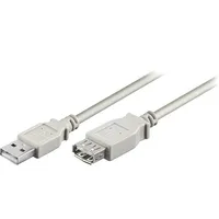 Cable Usb 2.0 A socket,USB plug 3M grey 480Mbps  Cab-Ext/3 68716