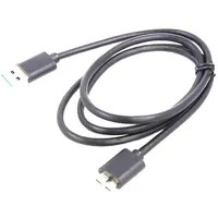 Cable Usb 3.0,Usb 3.1 A plug,USB B micro plug 1M black  Savkabelcl-102