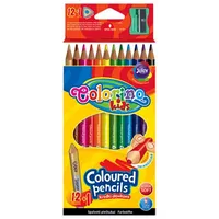 Colorino Kids Triangular coloured pencils 12 colours With sharpener  54706Ptr 590769085470