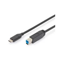 Connection Cable Usb 3.1 Gen.2 Superspeed  10Gbps Type C B M Power Delivery black 1M Ak-300149-010-S 4016032437505